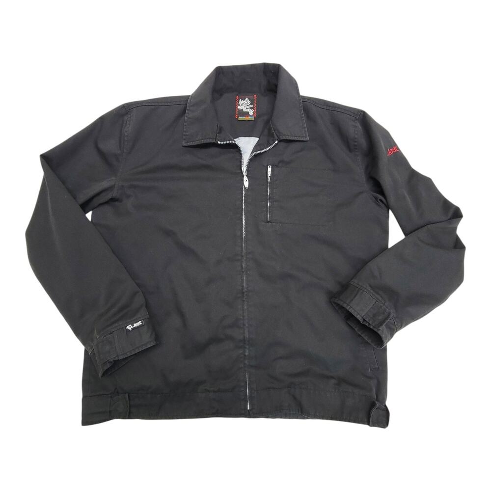 Vintage Lost Enterprises Jacket Mens XL Black Skate Surf Y2K Workwear Coat
